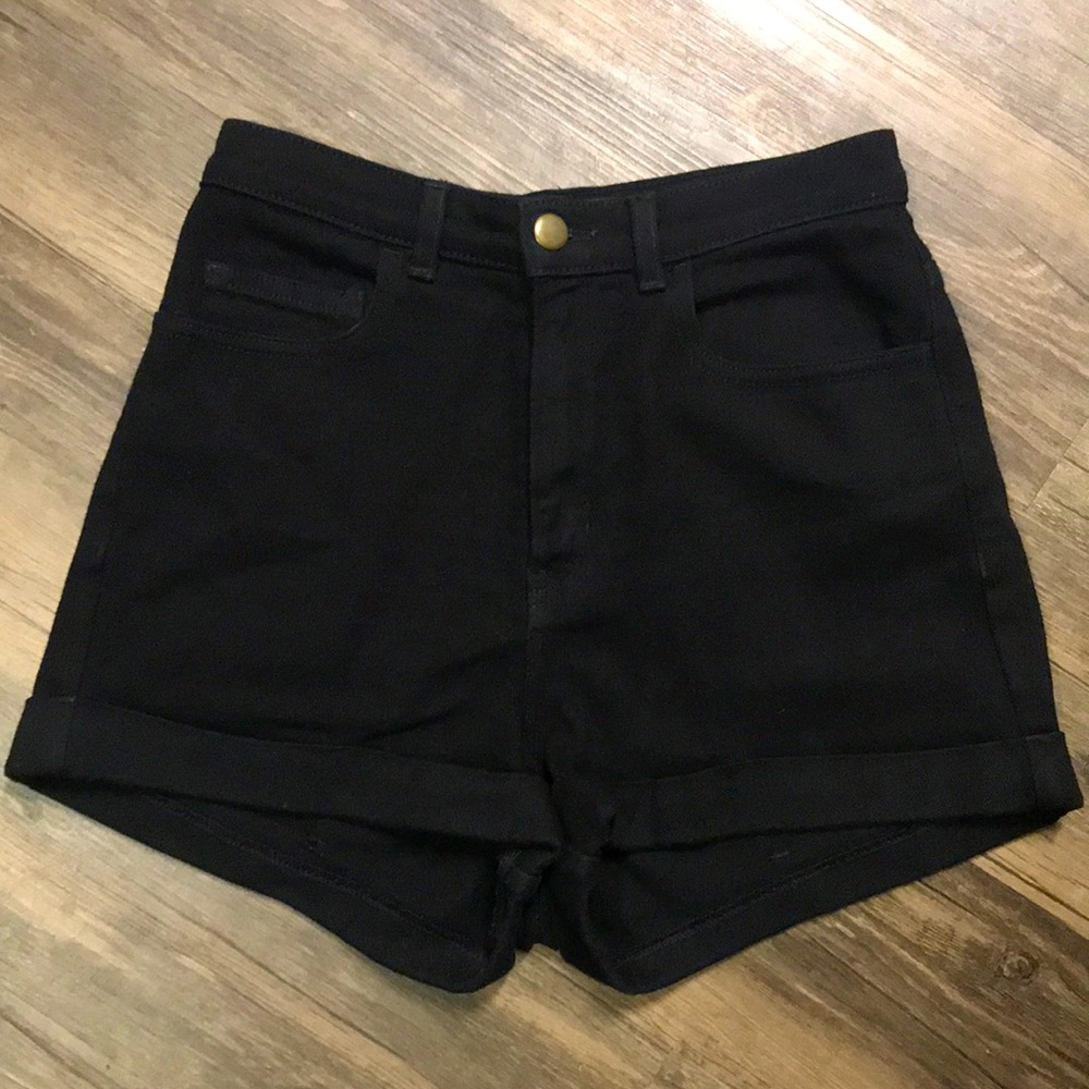 Black high waisted American Apparel Jeans jean shorts Size 26/27